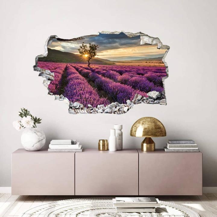 Actual product image Trenddeko 3D lavender flower in Provence (80 x 43 cm)