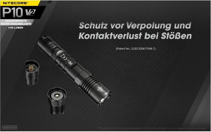 Image du produit Nitecore P10 V2 (14.90 cm, 1100 lm)