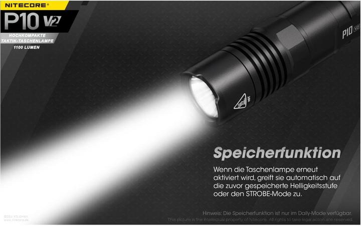 Image du produit Nitecore P10 V2 (14.90 cm, 1100 lm)