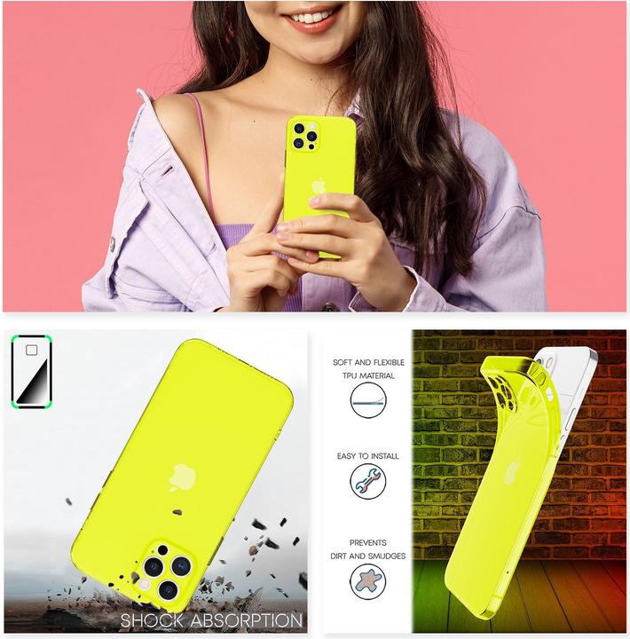 Immagine prodotto Nalia Custodia per cellulare al neon chiaro (Apple iPhone 12 Pro)