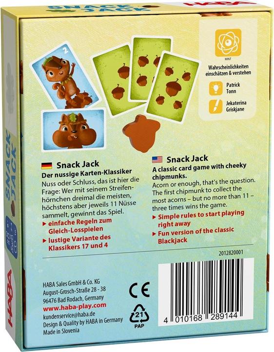 Actual product image Haba Snack Jack (German, English)