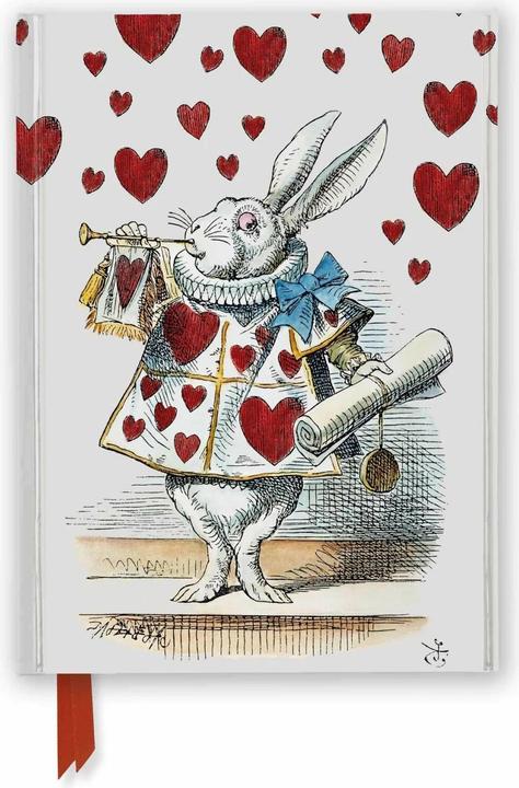 Produktbild Alice in Wonderland: White Rabbit (Foiled Journal) (A5, Blanko, Harter Einband)