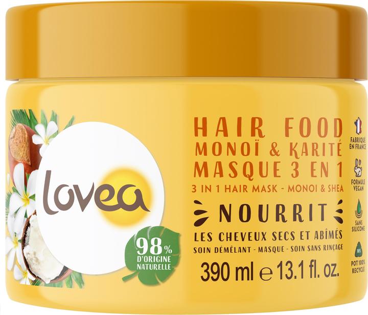 Actual product image Lovea Hair Food Mask 3 in 1 Karite Butter Monoi (390 ml)