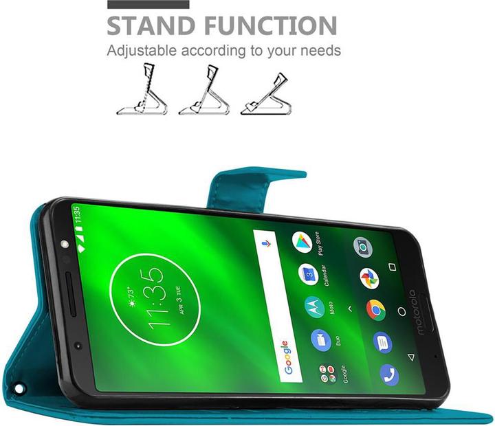Image du produit Cadorabo Couverture du livre de fleurs (Motorola Moto G6 Plus)