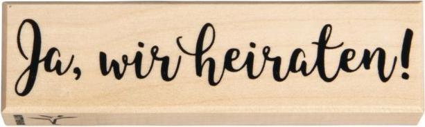 Produktbild Rayher Stempel "Ja, wir heiraten!", 3x11cm