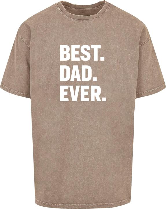 Produktbild Merchcode Fathers Day - Best Dad Ever Acid Washed Heavy Oversized Tee - 112789 (4XL)