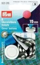 Produktbild Prym Knopf Überziehbar mit Werkzeug, silber 23 mm, Karte 4 Stk.
