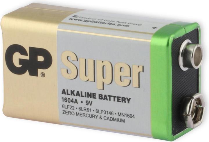 Produktbild GP Batteries 9 V Batterie Super Alkaline Batterien 9V, 8er (1 Stk., 9V Block)