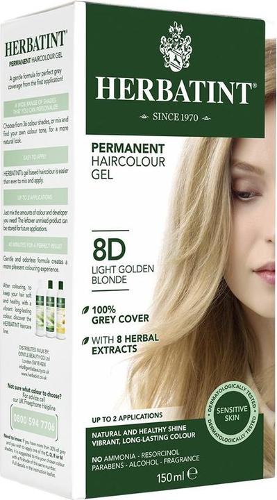 Produktbild Herbatint Haarfärbegel 8D Helles Goldblond Gel (8D Helles Goldblond)