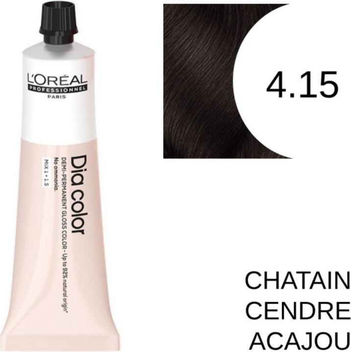 Image du produit L'Oréal Paris Loreal DIA Color 4,15 brun moyen cendré acajou 60 ml (4.15 Marron cendré Acajou)