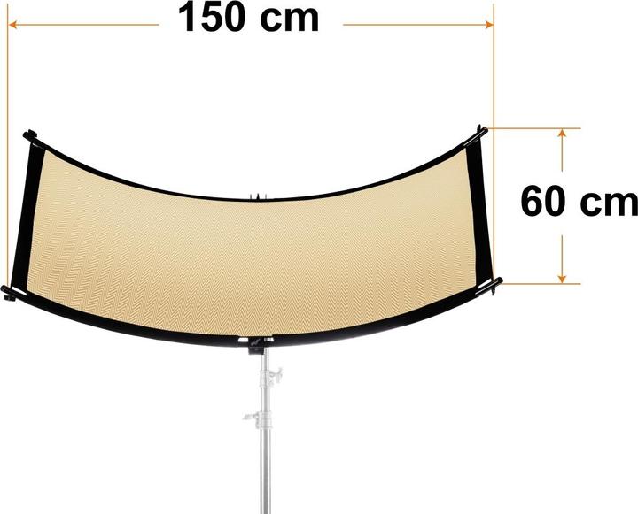 Produktbild Walimex 3in1 Reflektor Halfpipe konkav (Reflektor, 150 cm)