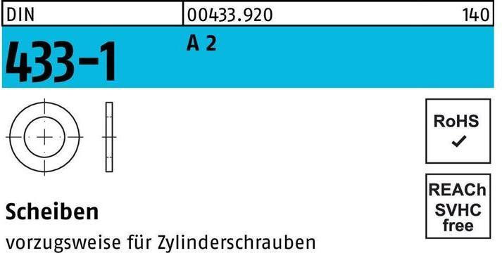 Productafbeelding Sluitring DIN 433-1 2,2 x 4,5x0,3 A 2