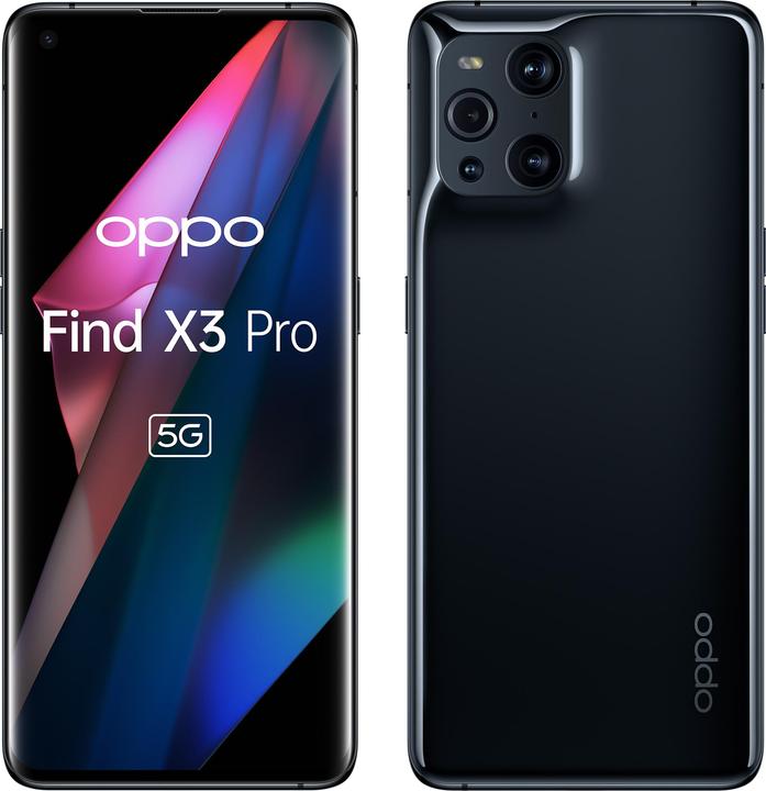 Actual product image OPPO Find X3 Pro (256 GB, Gloss Black, 6.70", SIM + eSIM, 50 Mpx, 5G)
