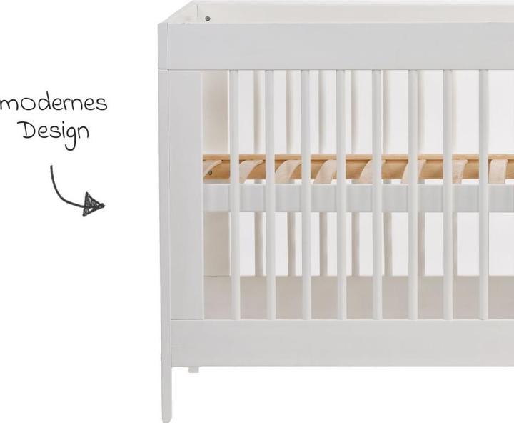 Produktbild jonka Gitterbetten Babybett und Kinderbett Erwin mit 3-fach (140 x 70 cm)