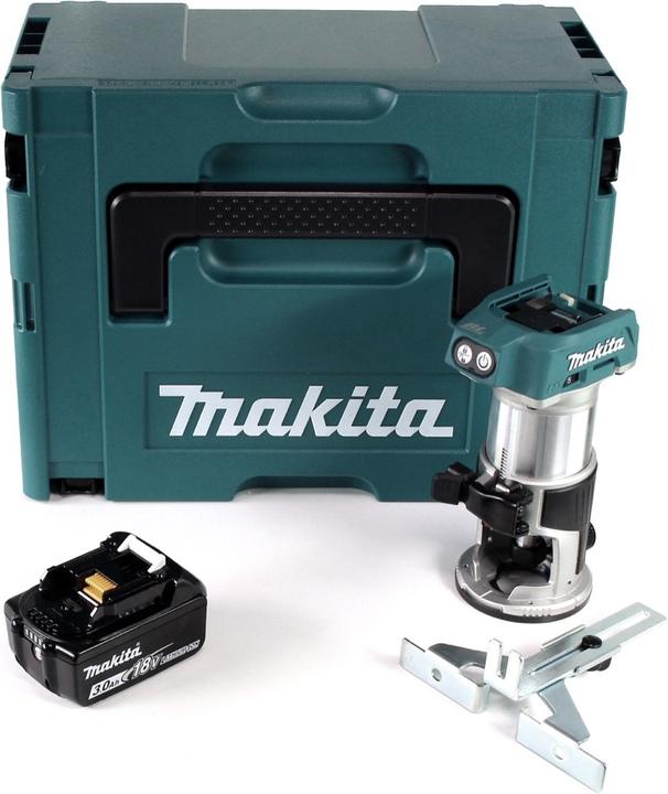Actual product image Makita DRT 50 F1J cordless multifunction router brushless 18V + 1x battery 3.0 Ah in Makpac 3 - without