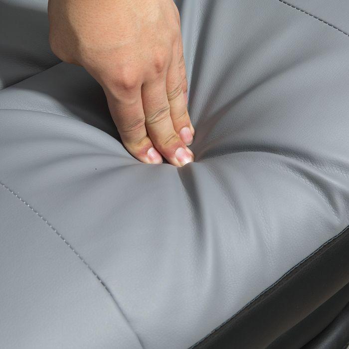 Produktbild Swisshandel24 Bürostuhl mit Wippfunktion, bis 180kg, ergonomisch, 160° neigbarer Rückenlehne, Kunstleder, Hellgrau
