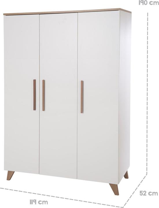 Produktbild Roba Kinderzimmerset Ole (Kinderkleiderschrank, Babybett, Wickelkommode)