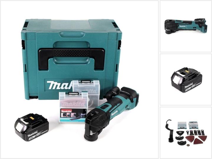 Makita DTM 51 F1JX2 Akku Multifunktionswerkzeug 18 V + 1x Akku 3,0 Ah + 39 tlg. Zubehör Set + Makpac