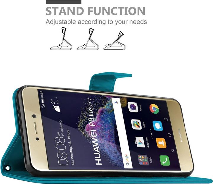 Actual product image Cadorabo Flower Book Cover (Huawei P8 Lite (2017))