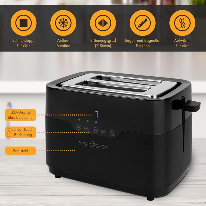 Produktbild Proficook PC-TA 1244 Sensor Touch edelstahl-schwarz