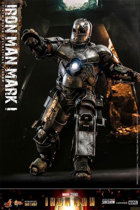Actual product image Hot Toys Iron Man figurine Movie Masterpiece 1/6 Iron Man Mark I 30 cm