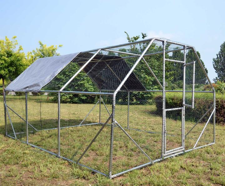 Produktbild Wiltec XXL Freilaufgehege 4x3x2m Aussengehege Voliere Hühnerstall Kleintiergehege