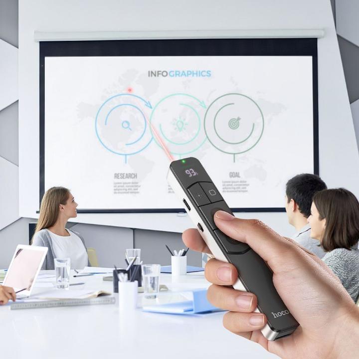 Image du produit Hoco Headphone with microphone wireless laser presenter bluetooth GM202 silver