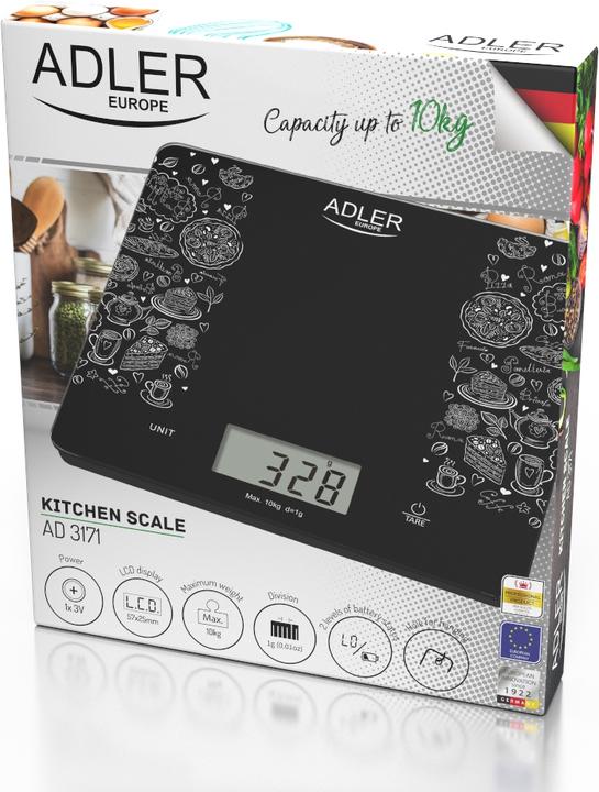Produktbild Adler AD 3171 Küchenwaage Rechteck Elektronische Küchenwaage