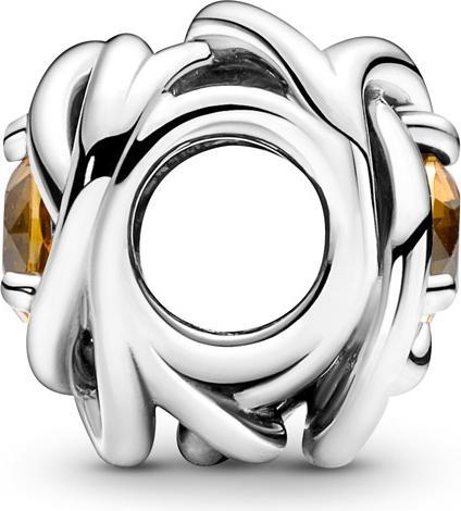 Immagine prodotto Pandora Pietra di nascita di novembre Honey Eternity Circle Charm (Argento 925, Con pietra/e)