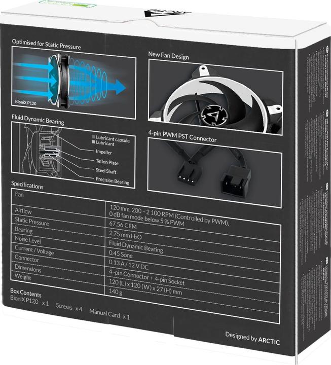 Actual product image Arctic BioniX P120 case fan (120 mm, 1 x)