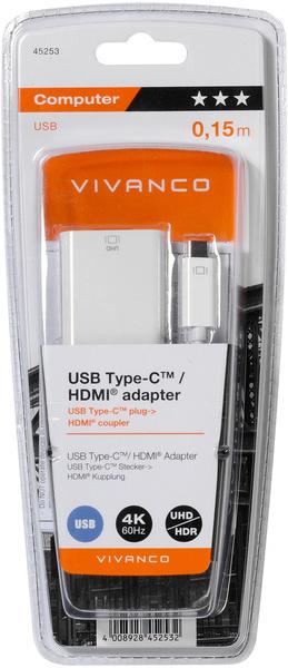 Image du produit Vivanco CA UC HD 1 Adaptateur graphique USB Pixel (USB-C, 15 cm)