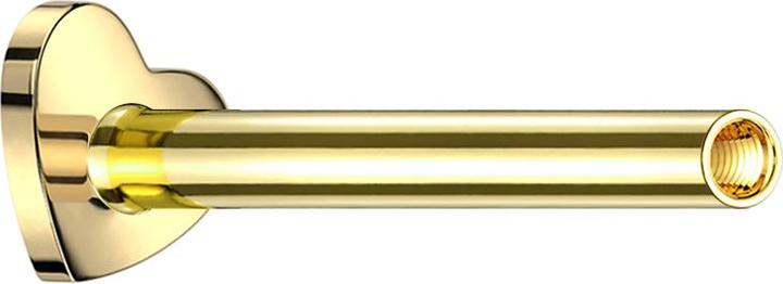 Immagine prodotto Star Piercing Micro Labret Rod Cuore placcato oro con filettatura interna da 0,8 mm (senza ottone, Titanio G23)