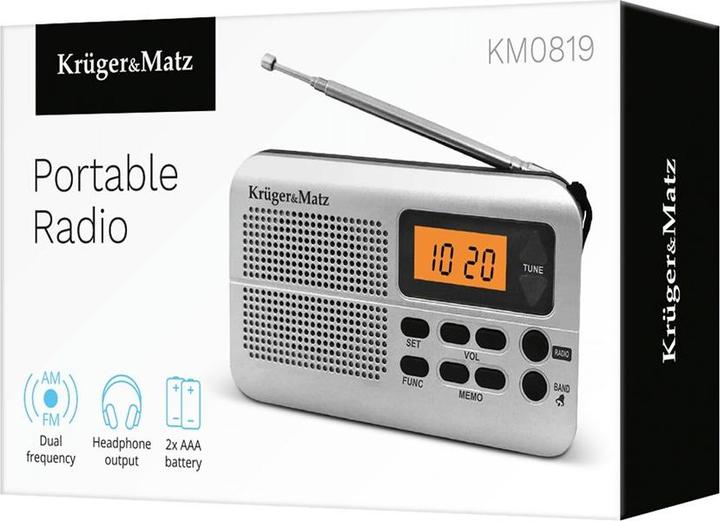 Produktbild Krüger&Matz KM 819 Portable radio, light gray (AM)