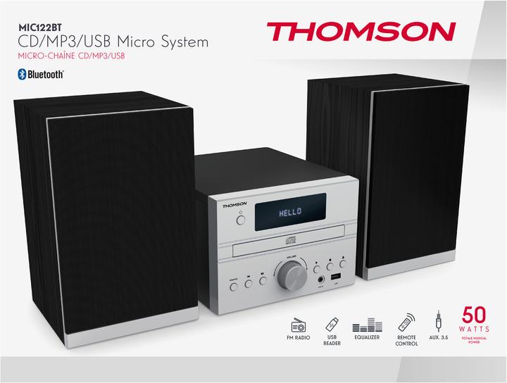 Produktbild Thomson MIC122BT Home-Stereoanlage Heim-Audio-Mikrosystem (FM, Bluetooth)