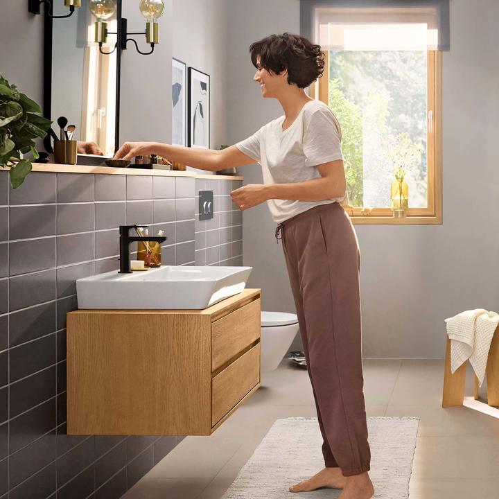 Immagine prodotto hansgrohe HG miscelatore monocomando per lavabo Rebris E 110 CoolStart m ZAG nero opaco