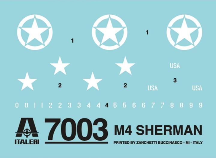 Actual product image Italeri M4 Sherman