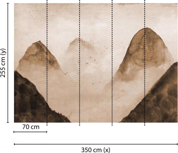 Immagine prodotto Livingwalls Designwalls Misty Rocks Mountains (350 x 255 cm)