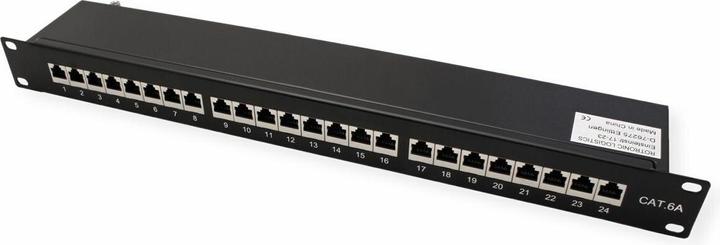 Image du produit Value Panneau de brassage 19" Cat6A/cl.EA 24 ports blindés noir