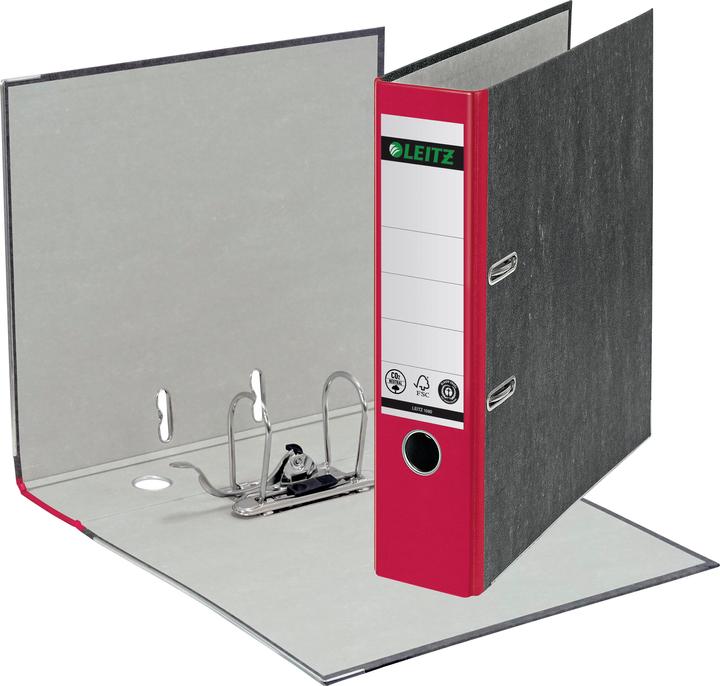 Actual product image Leitz STANDARD-ORDER A4 80MM With slots, for A4 format, cardboard (RC), back width 80mm. Pate (A4, 80 mm, 1 Piece)