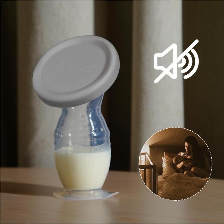 Produktbild Haakaa Muttermilchpumpe mit Saugfuss 100ml + Silikondeckel Set
