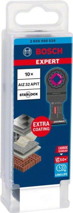 Image du produit Bosch Professional Zubehör Expert MultiMax AIZ 32 APIT Lame pour outils multifonctions, 32 mm, 10 pièces