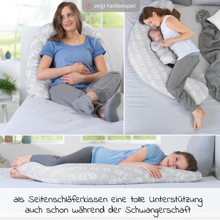 Actual product image Theraline Nursing pillow "The Comfort" with micro pearl filling incl. cover 180 cm (34 cm)