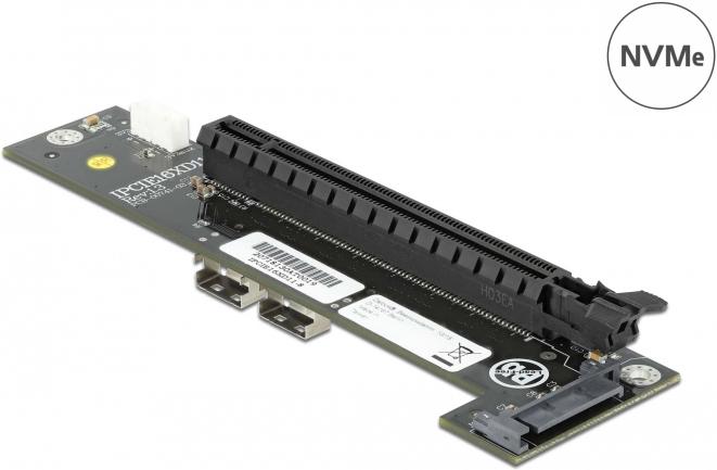 Produktbild Delock Konverter 2 x SFF-8654 zu PCIe x16 Bifurkation