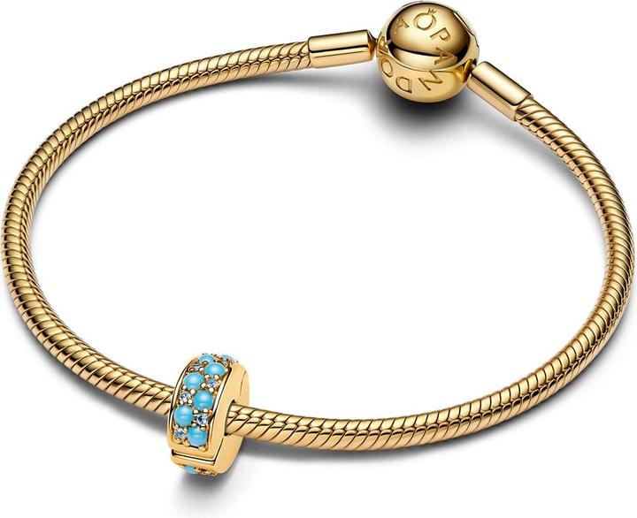 Produktbild Pandora Aquablauer Clip-Charm (Vergoldet, Edelstahl)
