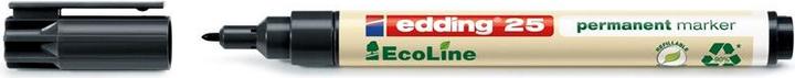 Produktbild Edding 25 EcoLine Permanent-Marker Rundspitze (Schwarz, 1 mm, 10 x)