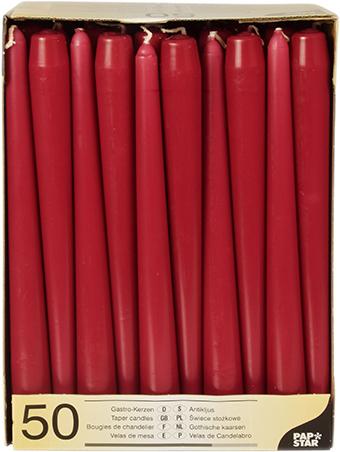 Image du produit Papstar 17961 Bougie de cire Cylindre Bordeaux (e) (50 pcs)