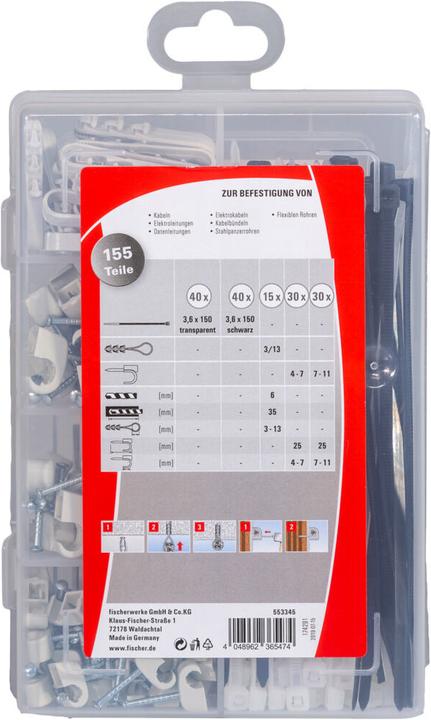 Actual product image Fischer 553345 Cable tie detachable cable tie (Plastic cable ties, 1 pcs.)