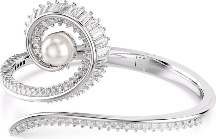 Produktbild Swarovski x Ariana Grande Armreif Kristallperle Baguette Schliff Weiss Rhodiniert (6.20 cm, Swarovski Metall)