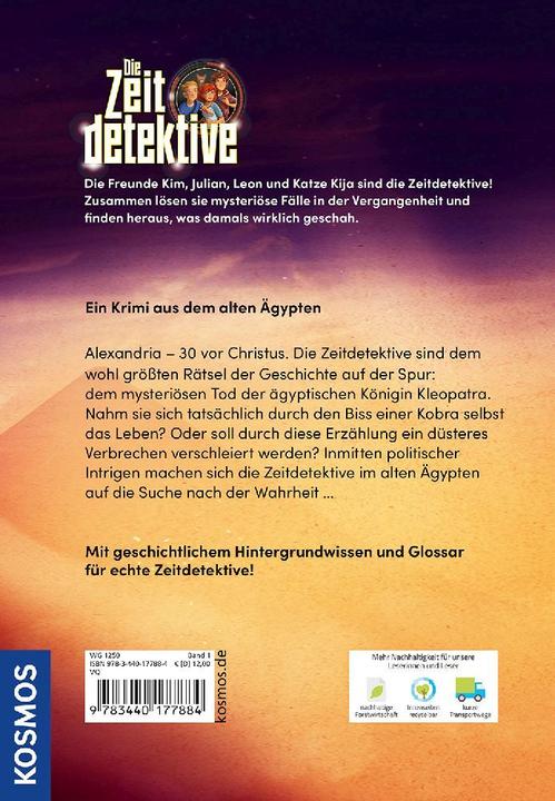 Produktbild Kosmos Die Zeitdetektive, 1, Kleopatra und der Biss der Kobra (Deutsch, Fabian Lenk, Timo Grubing, 2024)