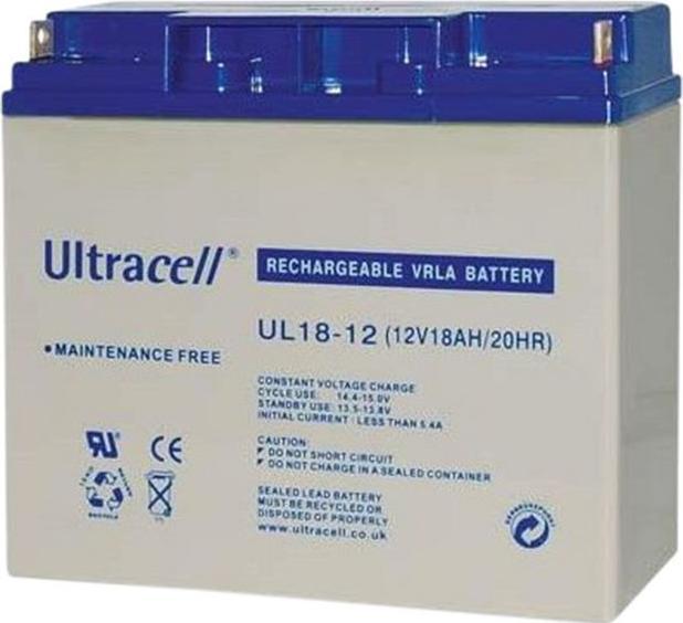 Ultracell Batterie, acide de plomb, 12V, 18Ah, borne à vis, M5 (12 V, 18 Ah)